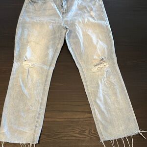 Old Navy Blue Relaxed Jeans with Distressed Look